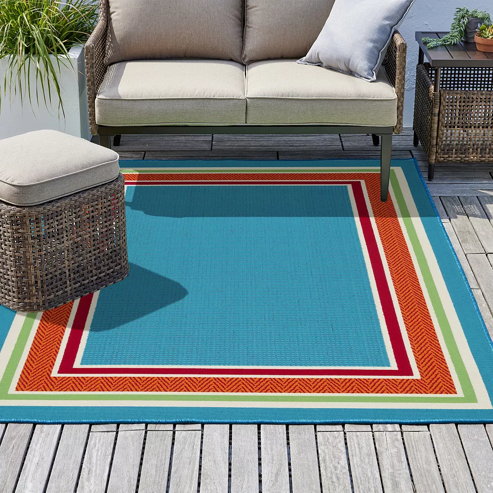 Sonoma Goods For Life® Framed Border Indoor Outdoor Rug - Image 2