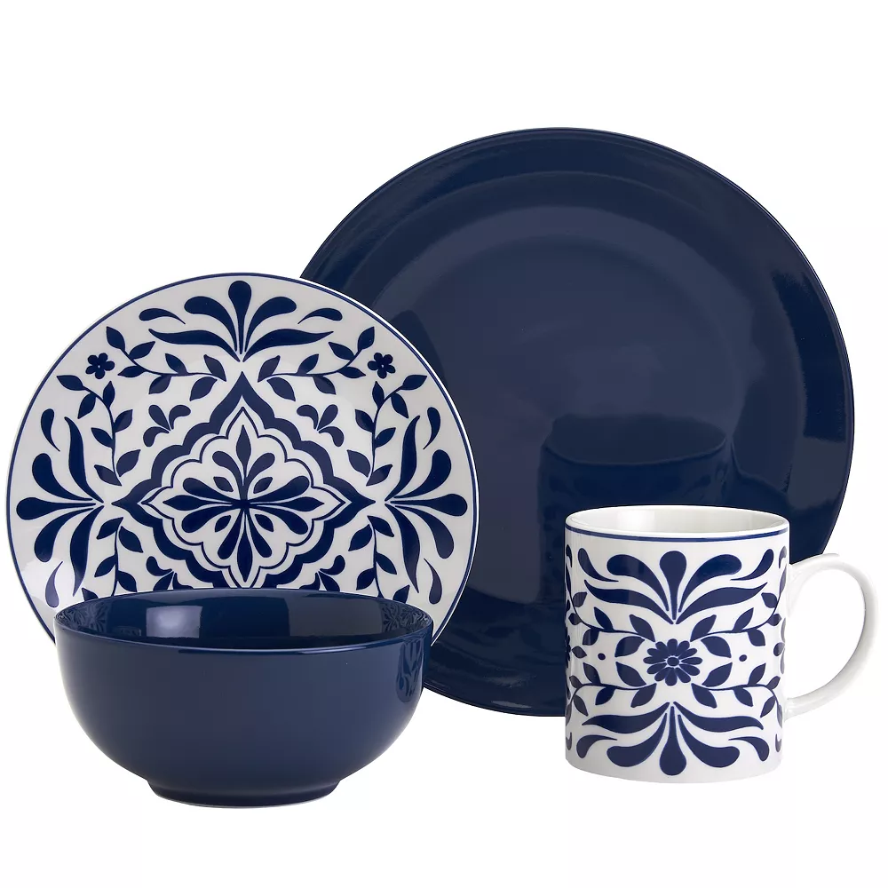 Food Network™ Bjorn Navy 16-pc. Dinnerware Set - Image 2