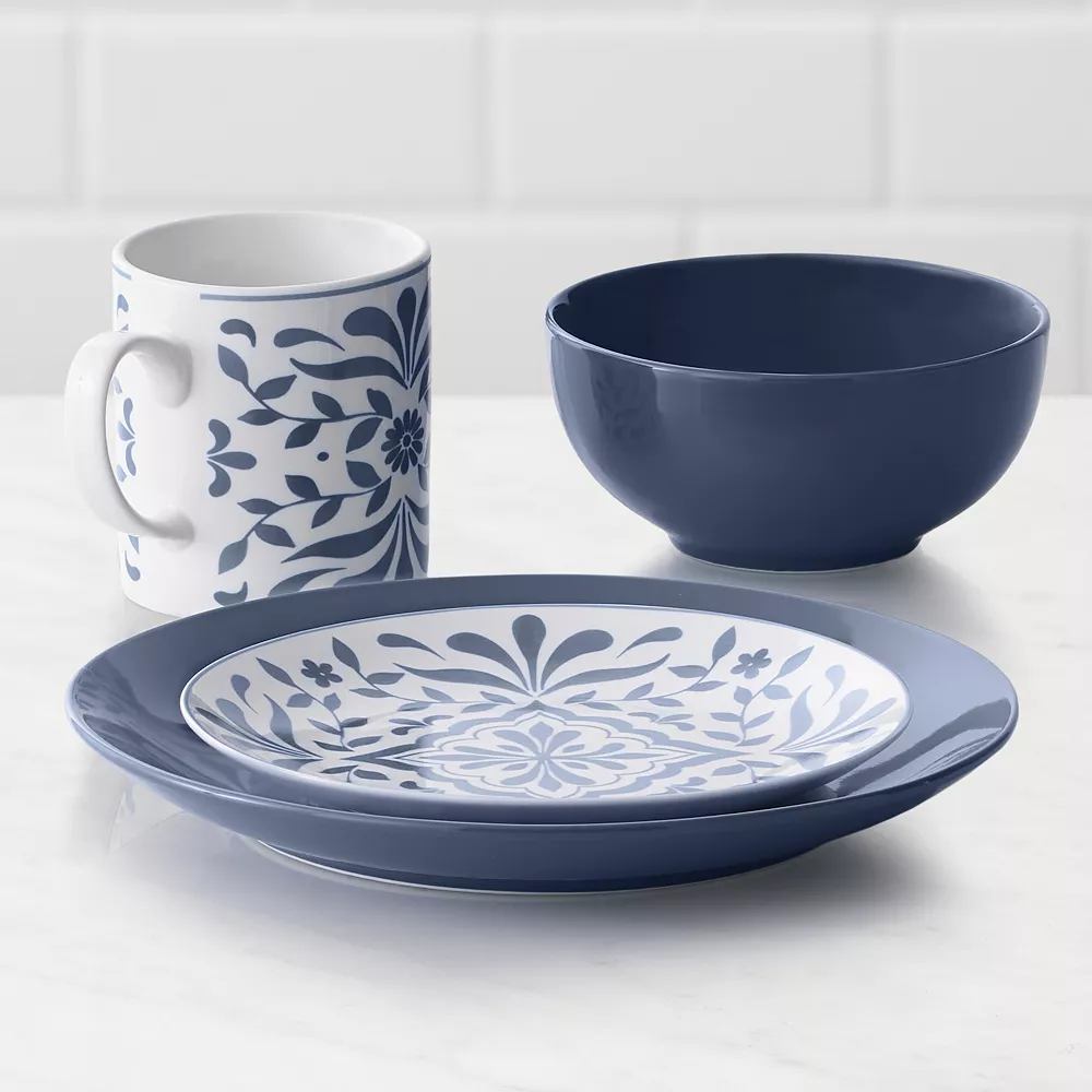 Food Network™ Bjorn Navy 16-pc. Dinnerware Set - Image 3