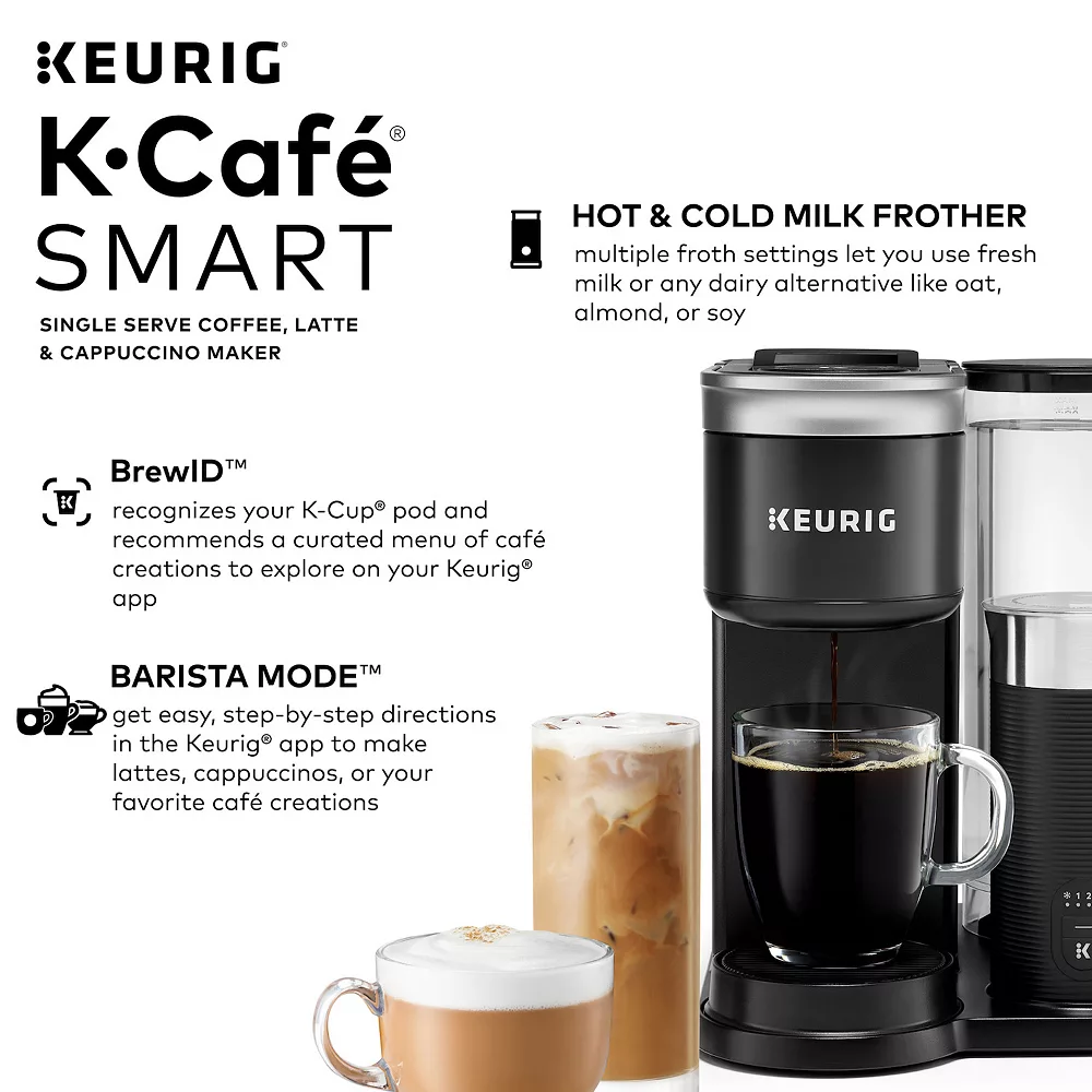 Keurig® K-Cafe® SMART Single-Serve Coffee Maker With WiFi Compatibility, Latte & Cappuccino Machine With Built-In Frother - Image 4