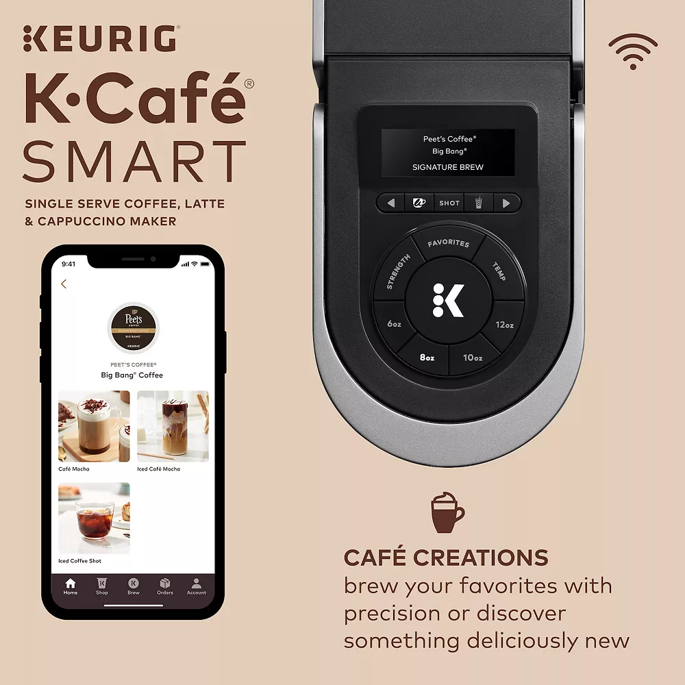 Keurig® K-Cafe® SMART Single-Serve Coffee Maker With WiFi Compatibility, Latte & Cappuccino Machine With Built-In Frother - Image 5