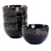 Home Trends Matisse 4 Piece 5.25 Inch Stoneware Bowl Set In Cobalt