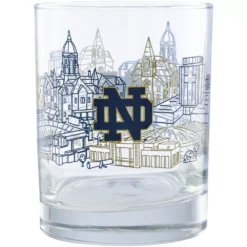 Notre Dame Fighting Irish 14oz. Campus Line Art Rocks Glass