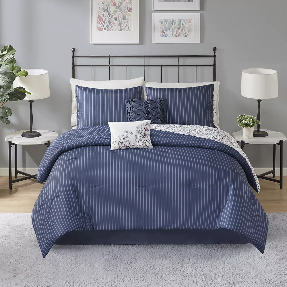 Madison Park Candice 6-Piece Reversible Comforter Set With Shams And Decorative Pillows - Image 2