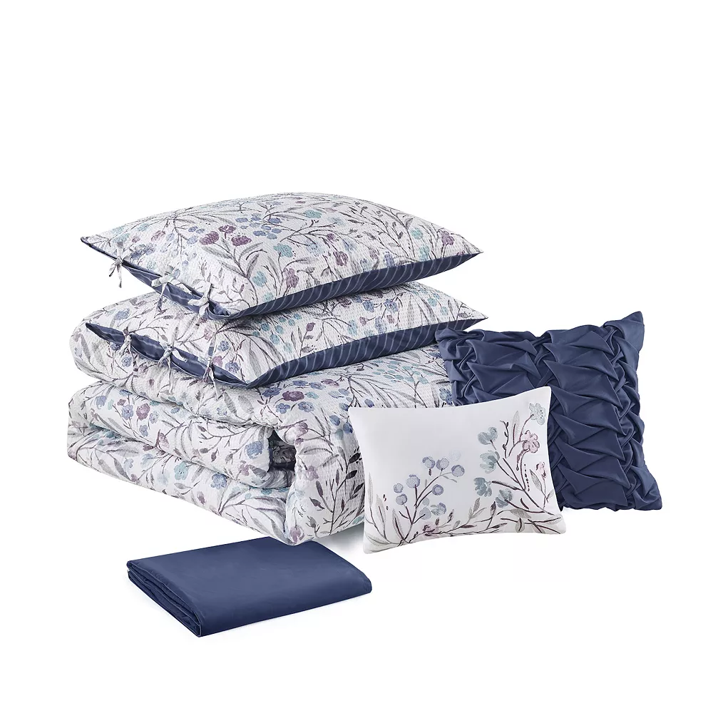 Madison Park Candice 6-Piece Reversible Comforter Set With Shams And Decorative Pillows - Image 4
