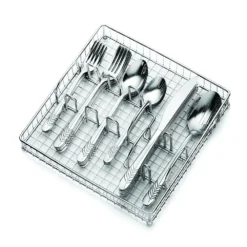 Cambridge Rasta Sand 42-pc. Flatware Set With Chrome Storage Tray