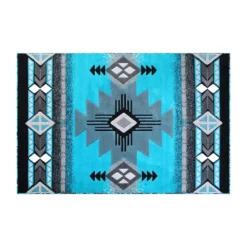 Masada Rugs Masada Rugs 8'x10' Southwest Native American Area Rug - Design C318 Turquoise